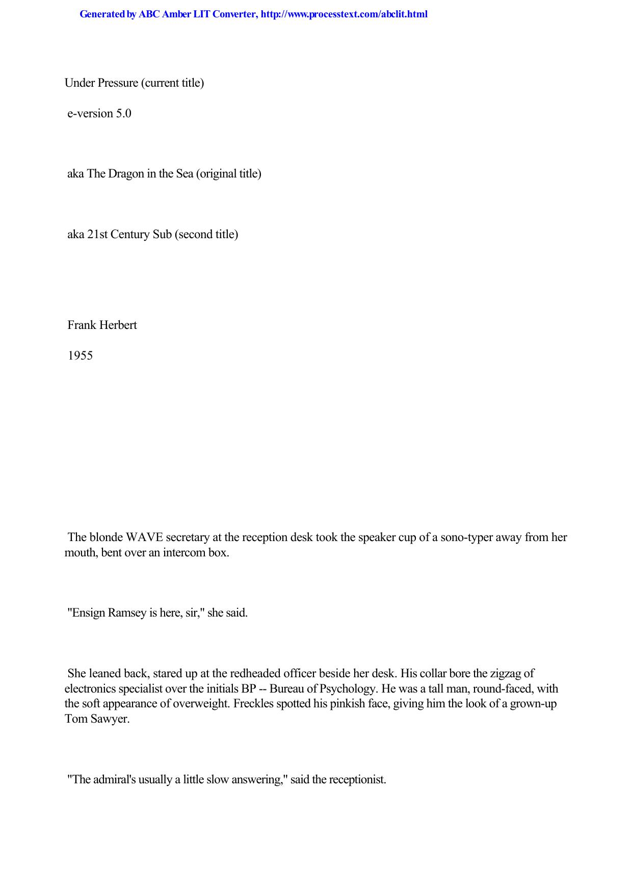 The Dragon In The Sea