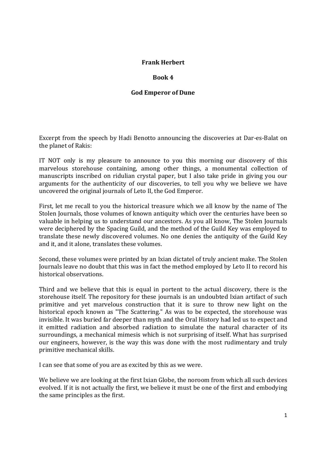 Herbert, Frank - Dune 4