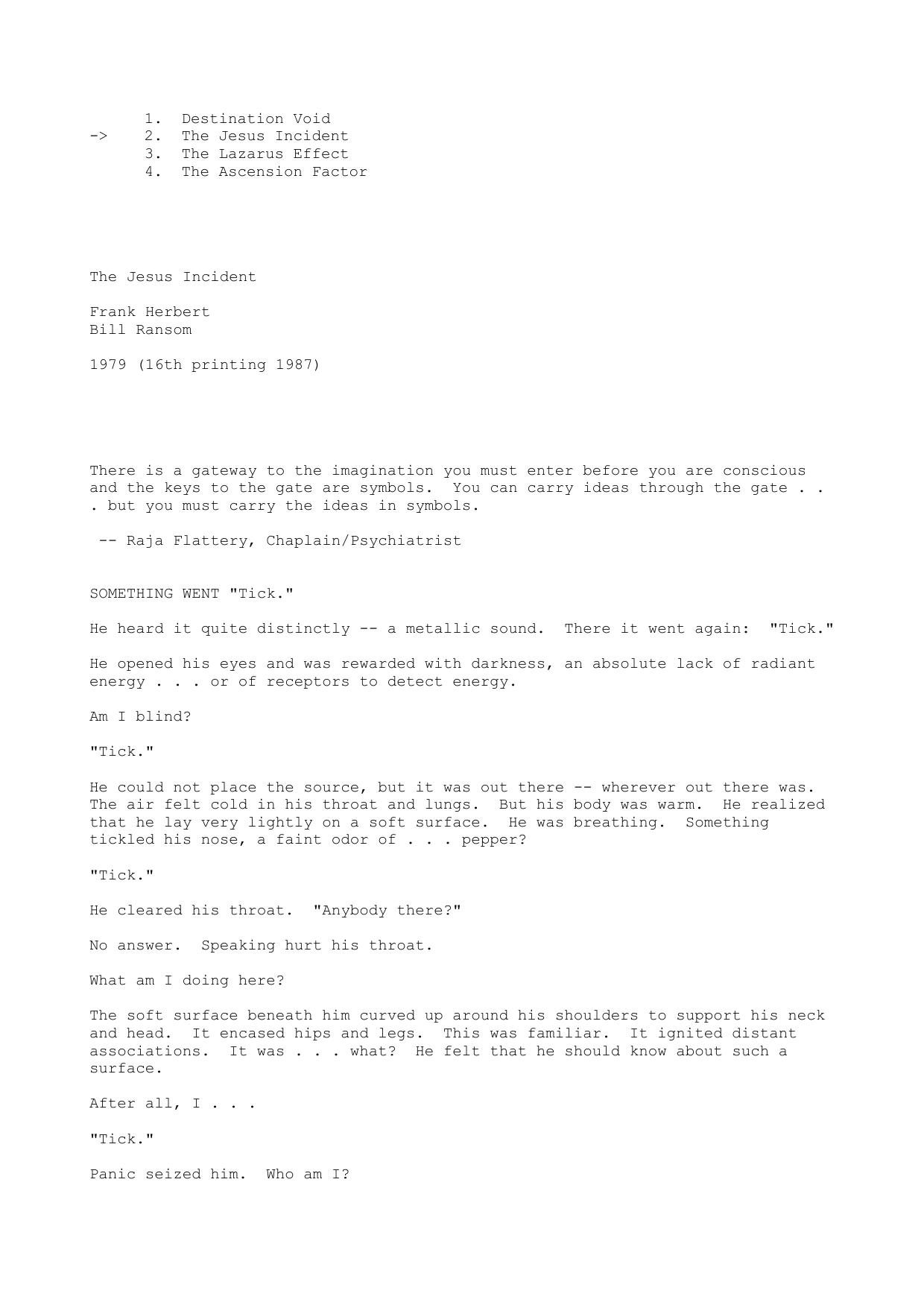 Herbert - The Jesus Incident